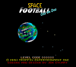 Space Football - One on One (USA) Title Screen